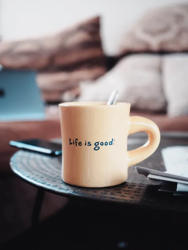 life is good mug coffee table 